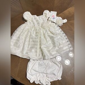 Marmalatta baby girls formal white dresse striped with tulle 3 prices